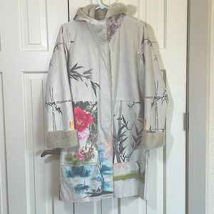 Rare Johnny Was Biya super soft, thin Sherpa long coat - XS